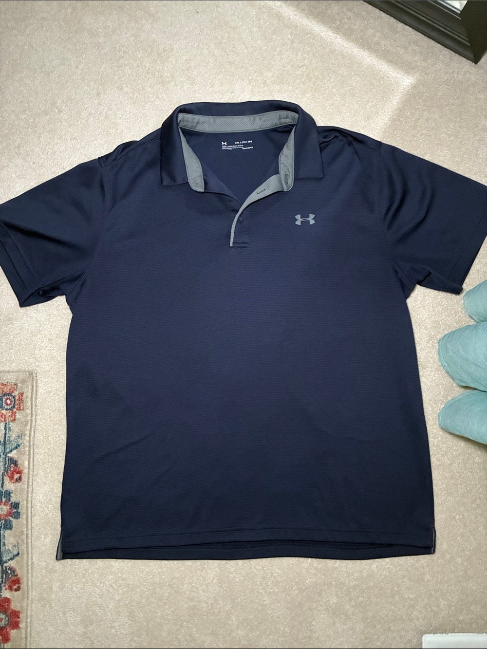 Under Armour Navy Polo with Gray Accents
